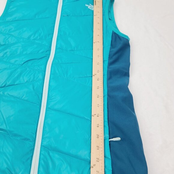 The North Face Women's Turquoise Hyline Hybrid 600 Goose Down Puffer Vest Size M - Picture 8 of 10